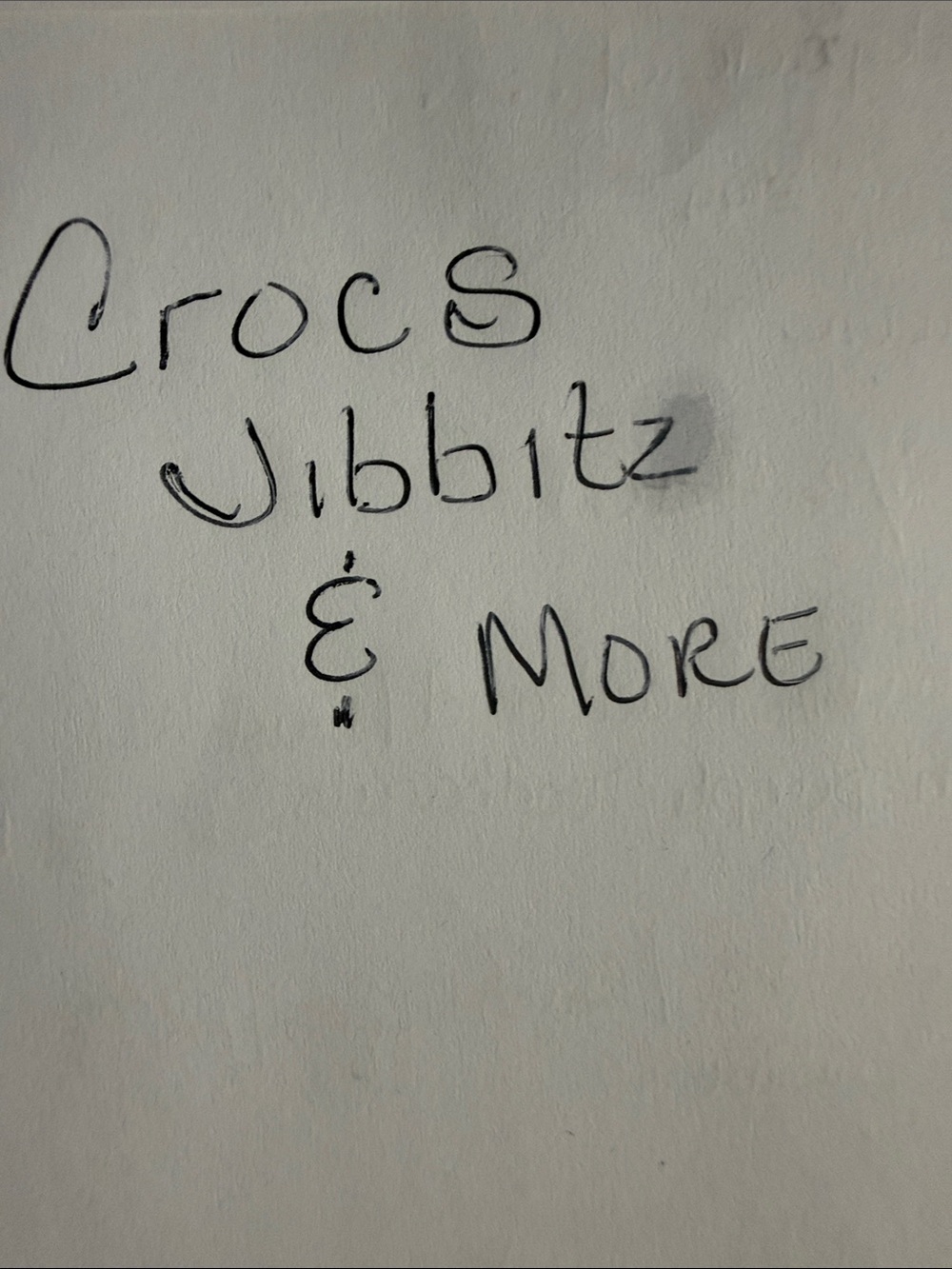 CROCS Black Handwritten Typography Wall Print